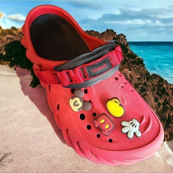 4pc Shoe Charms Disney Mickey Mouse Set Hand Shoe Shorts Face Character Pack - Picture 2 of 2